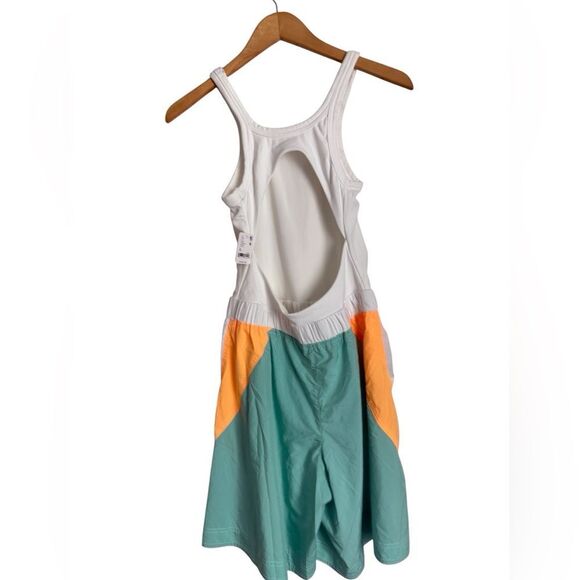 NWT FP Movement by Free People White Jumpsuit with Orange and Green Accents - Picture 2 of 3